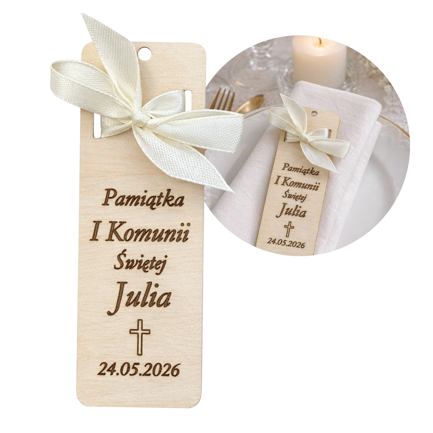 Podziękowanie dla gości personalizowane I Komunia Święta