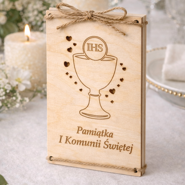Pamiątka Pierwszej Komunii Świętej Kartka Personalizowana