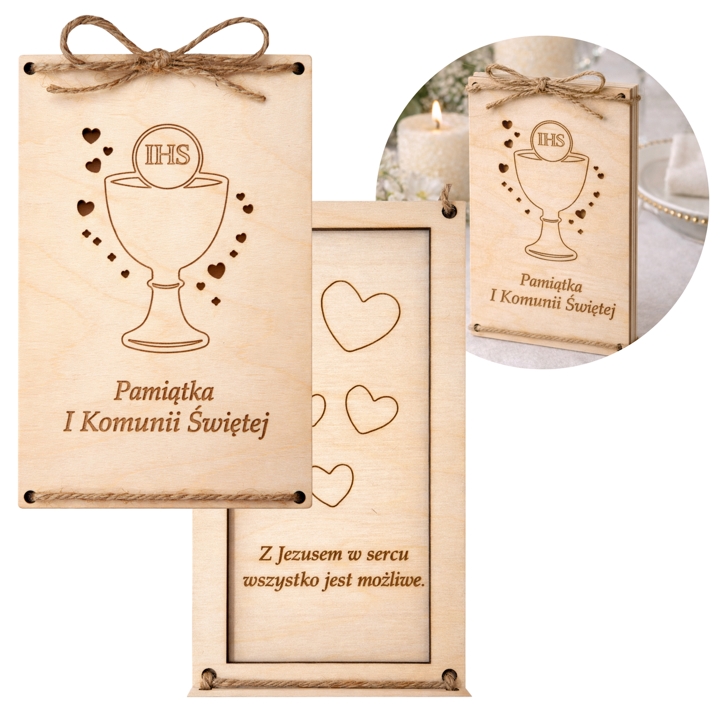 Pamiątka Pierwszej Komunii Świętej Kartka Personalizowana