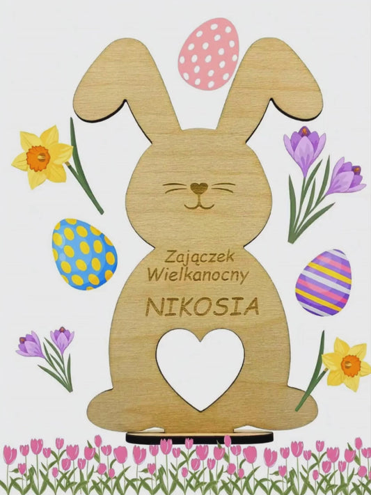 Personalizowany Zając Wielkanocny 15 cm z Twoim Imieniem